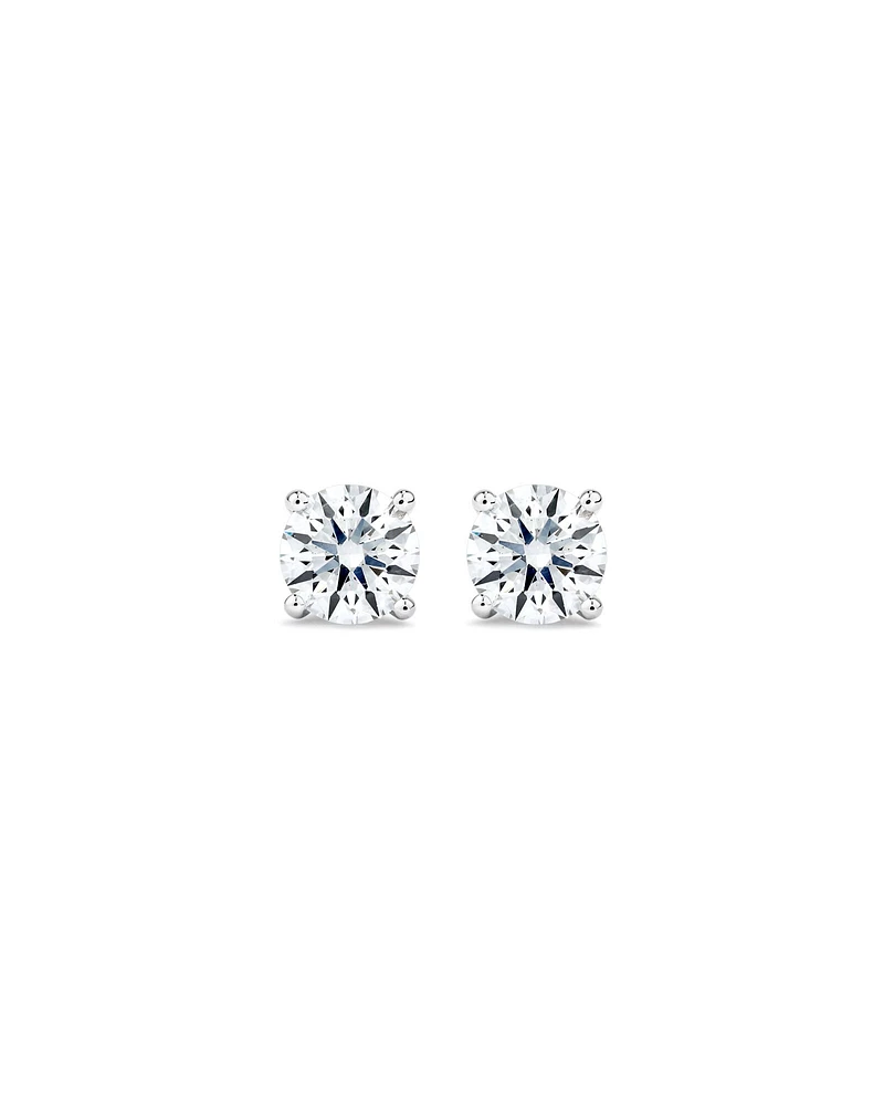 Carat TW Laboratory-Grown Diamond Solitaire Stud Earrings in 14kt Gold