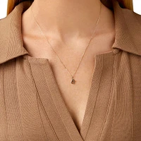 O Initial Pendant in 10kt Yellow Gold