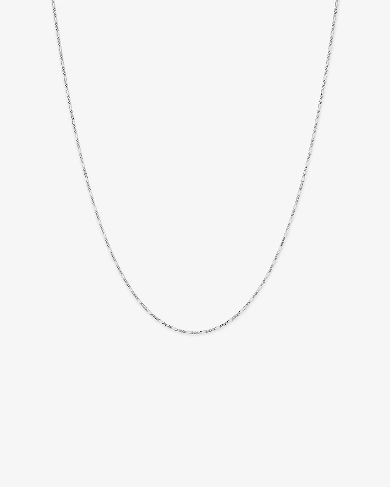 50cm (20") 1.4mm Width Figaro Chain Necklace in Sterling Silver