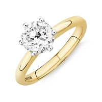 Certified Solitaire Engagement Ring with A 1 1/2 Carat TW Diamond in 18kt White Gold