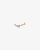 Diamond Bar Stud Helix Earring in 10kt Yellow Gold