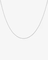 45cm (18") 1mm-1.5mm Width Diamond Cut Belcher Chain in 18kt White Gold