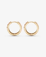 11mm Hoop Earrings in 10kt Yellow, White & Rose Gold