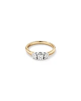 0.50 Carat TW Three Stone Round Brilliant Diamond Engagement Ring in 14kt White Gold