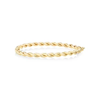 Croissant Twist 60cm Hollow Bangle in 10kt Yellow Gold