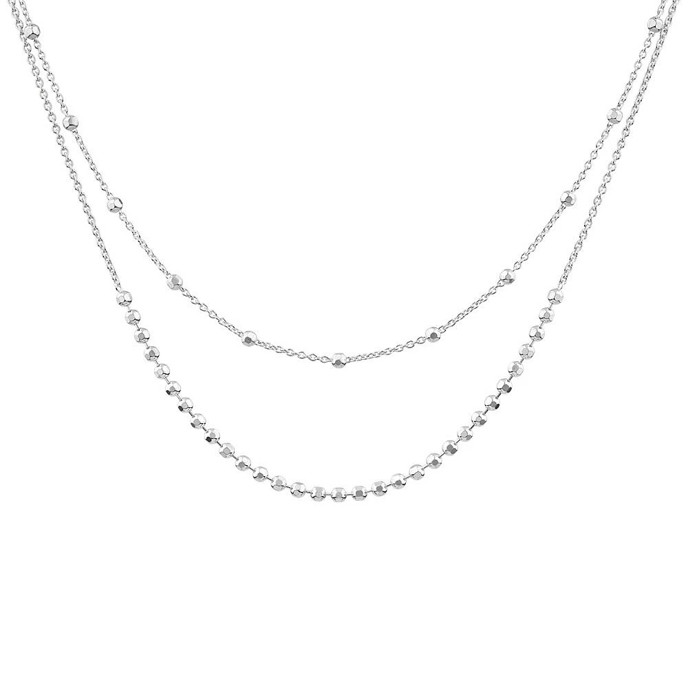 45cm Multi-Layer Bead Chain in Sterling Silver