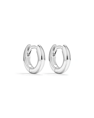 11mm Huggie Earrings in Sterling Silver