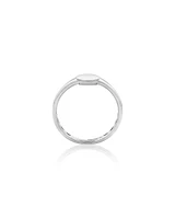 Round Signet Ring in Sterling Silver