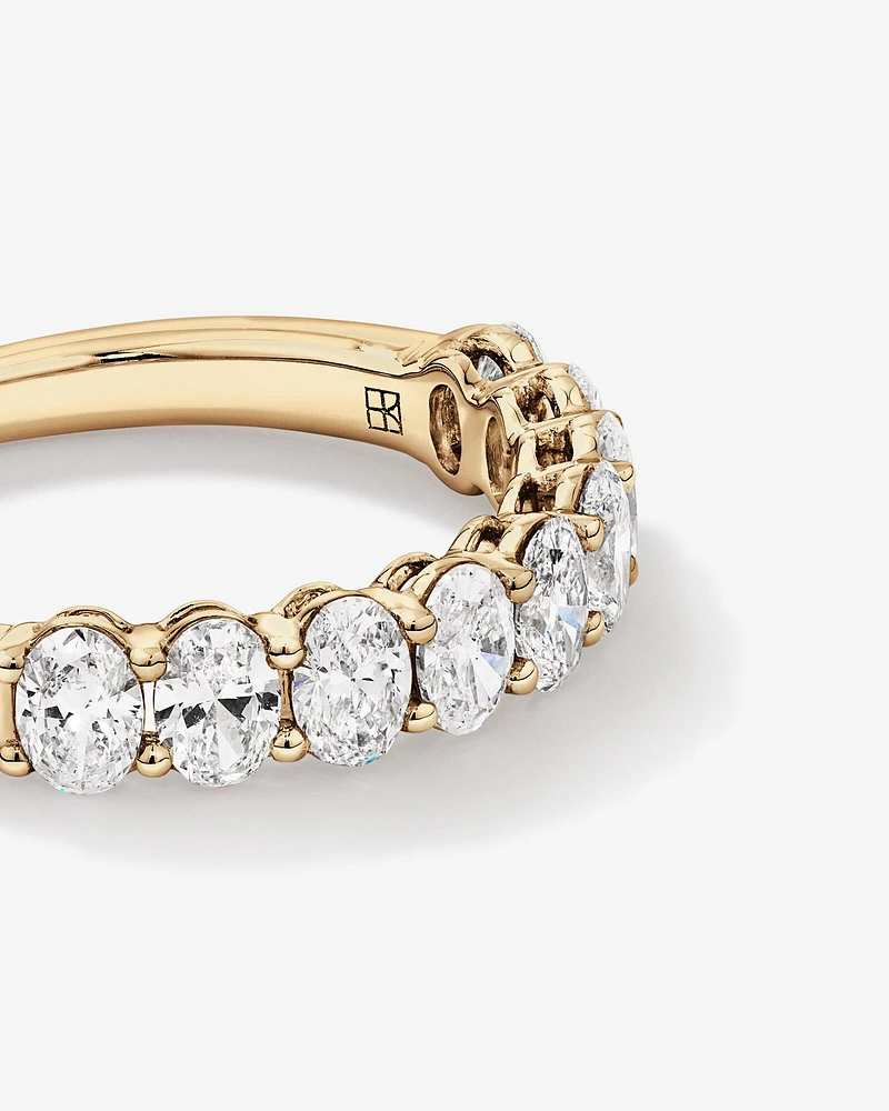 1.17 Carat TW Oval Laboratory-Grown Diamond Wedding Ring in 14kt White Gold