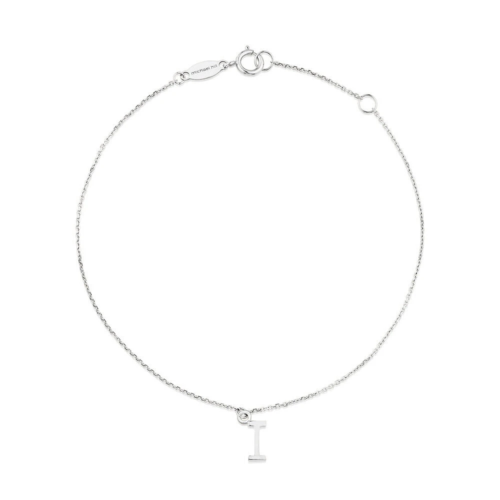 Bracelet à initiale « D » en argent