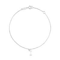 19cm (7.5") N Initial Bracelet in Sterling Silver