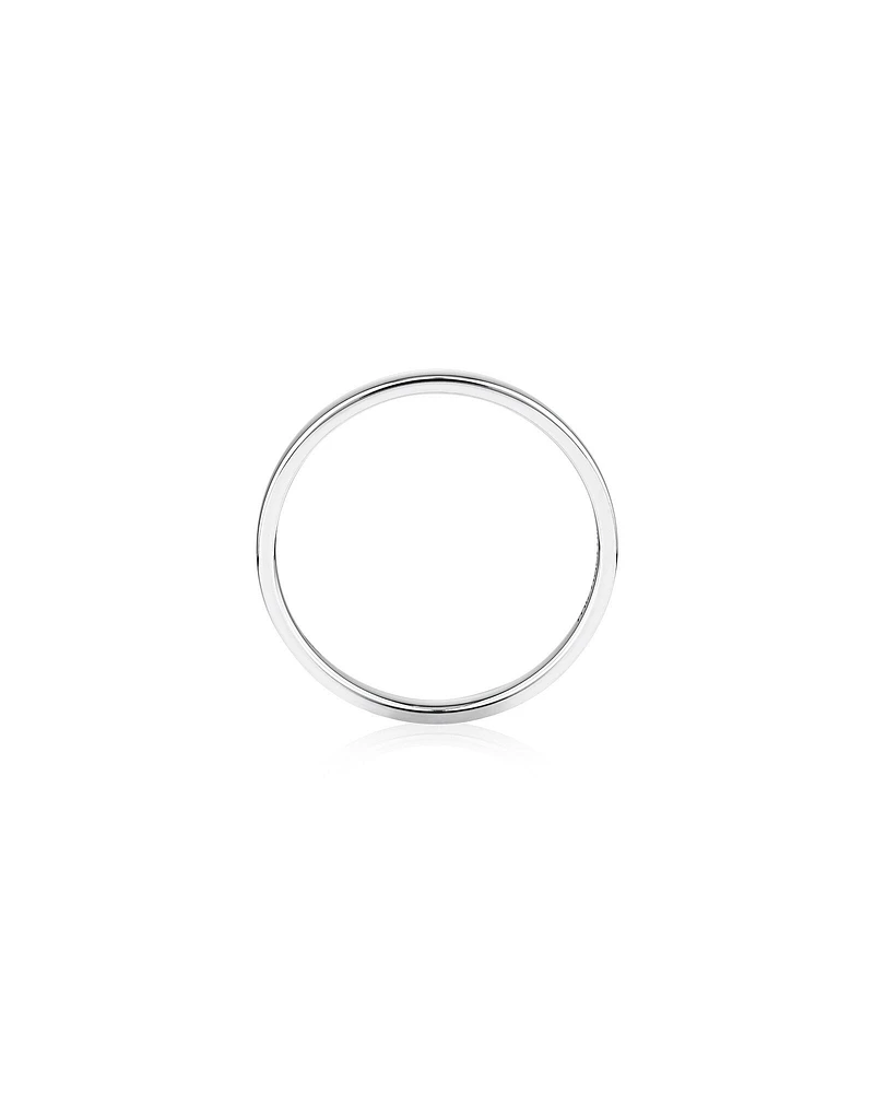 2mm Lite Half Round Wedding Band in 10kt White Gold