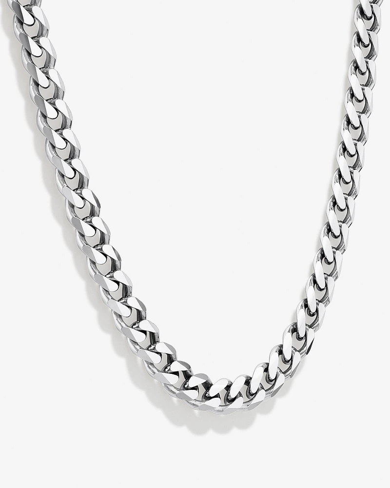 9.3mm Curb Chain in Sterling Silver