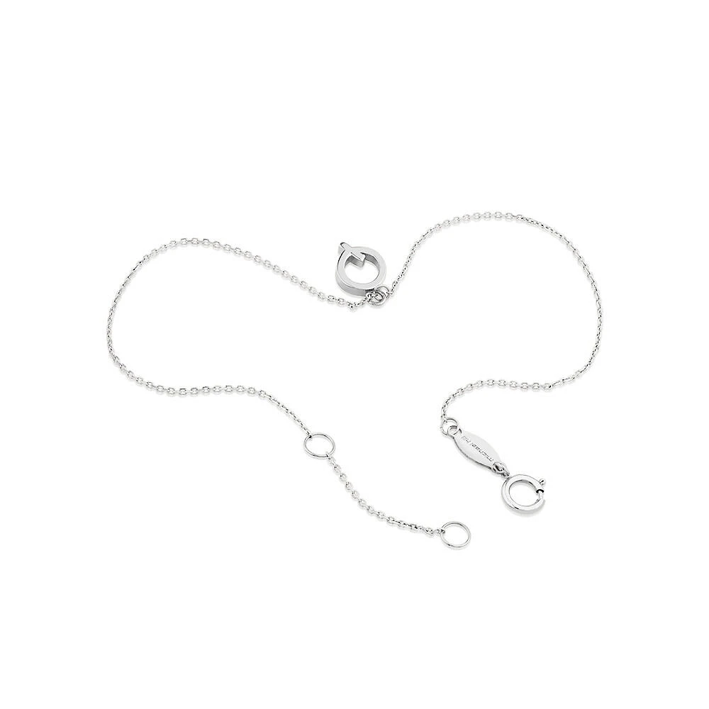 Bracelet à initiale « D » en argent
