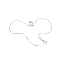 19cm (7.5") N Initial Bracelet in Sterling Silver
