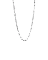 Ball and Oval Link Chain in Sterling Silver