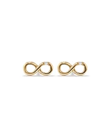 Diamond Accent Infinity Stud Earrings in 10kt Yellow Gold