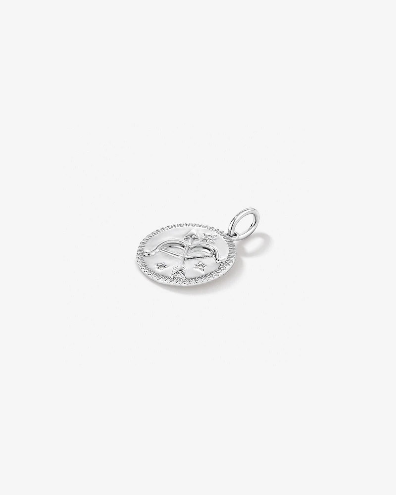 Diamond Accent Taurus Zodiac Pendant in Sterling Silver