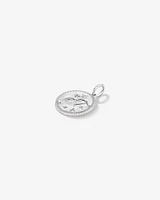 Diamond Accent Taurus Zodiac Pendant in Sterling Silver