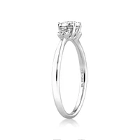 Evermore Three Stone Engagement Ring with 0.33 Carat TW of Diamonds in White Gold