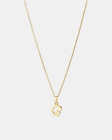 O Initial Pendant in 10kt Yellow Gold