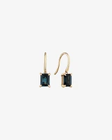 London Blue Topaz Drop Earrings in 10kt Yellow Gold