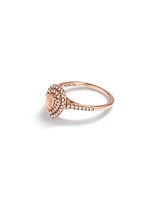 Sir Michael Hill Designer Fashion Ring with Morganite & 0.25 Carat TW of Diamonds in 10kt Rose Gold