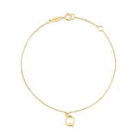 19cm (7.5") C Initial Bracelet in 10kt Yellow Gold