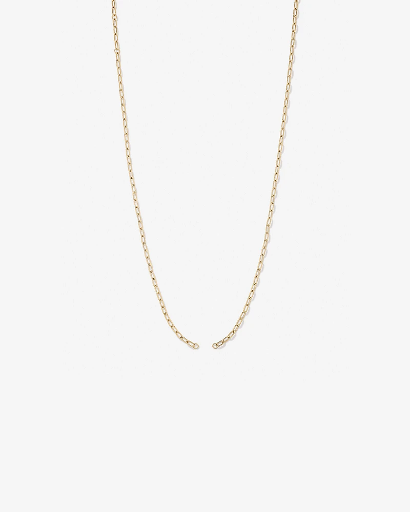 60cm (24") Round Paperclip Open Pendant Chain in 10kt Yellow Gold