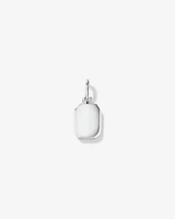 Letter F Mother of Pearl Initial Pendant in Sterling Silver