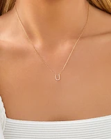 "K" Initial Necklace with 0.10 Carat TW of Diamonds in 10kt Yellow Gold