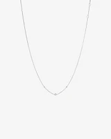 Station Necklace With 0.10 Carat TW Diamonds In Sterling Silver