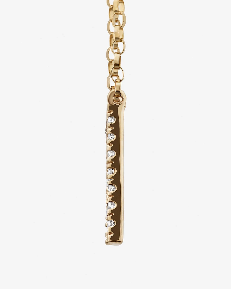 "K" Initial Necklace with 0.10 Carat TW of Diamonds in 10kt Yellow Gold