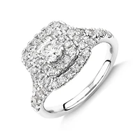 Bridal Set with 1 3/4 Carat TW of Diamonds in 14kt White Gold