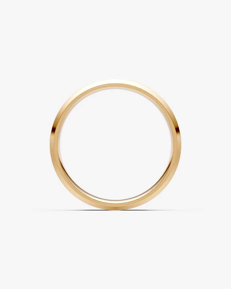 7mm Flat Bevelled Wedding Band in 10kt White Gold