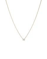 0.50 Carat TW Radiant Cut Laboratory-Grown Diamond Solitaire Necklace in 10kt Yellow Gold