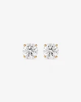 2.00 Carat TW Diamond Solitaire Stud Earrings in 18kt White Gold