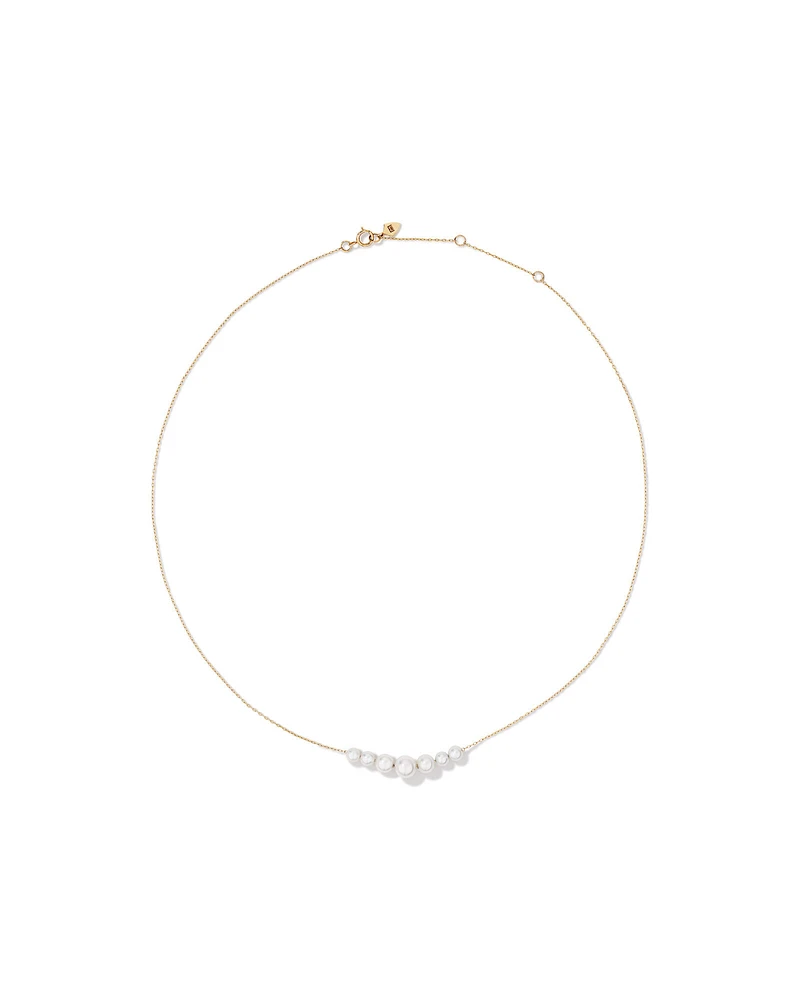 Cultured Freshwater Pearl Necklace in 10kt Yellow Gold