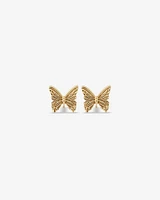 Butterfly Stud Earrings in 10kt Yellow Gold