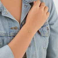 19cm (7.5") C Initial Bracelet in 10kt Yellow Gold