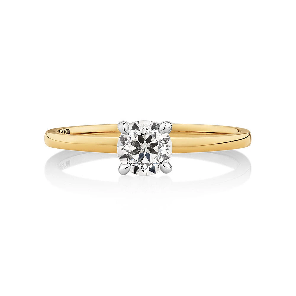 Southern Star Solitaire Engagement Ring with a 0.50 Carat TW Diamond in 18kt Yellow & White Gold