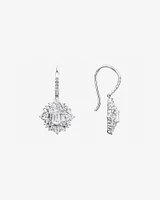 Fancy Drop Earrings with 1.49 Carat TW of Diamonds in 10kt White Gold