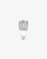 1.00 Carat TW Laboratory-Grown Diamond Crossover Ring in 10kt White Gold