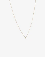 0.30 Carat TW Marquise Cut Laboratory-Grown Diamond Solitaire Necklace in 10kt Yellow Gold