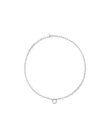 50cm (20") Round Paperclip Open Pendant Chain in Sterling Silver