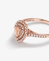 Sir Michael Hill Designer Fashion Ring with Morganite & 0.25 Carat TW of Diamonds in 10kt Rose Gold