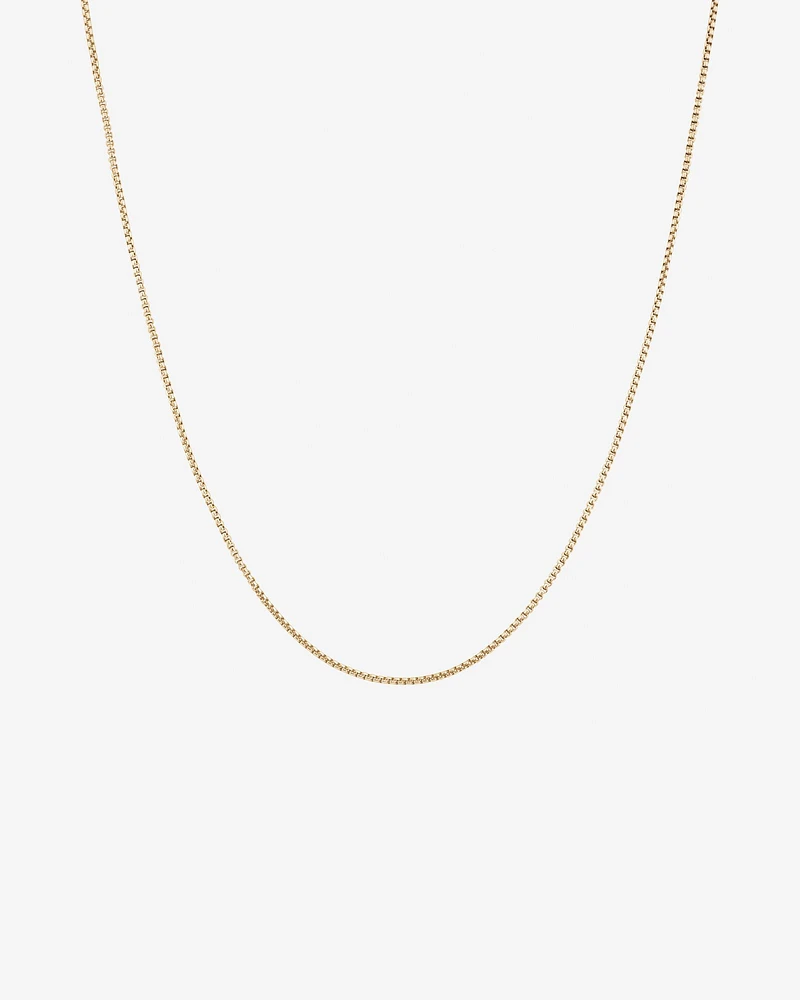 45cm (18") Hollow Round Box Chain in 14kt Yellow Gold