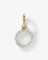 Diamond Letter O Initial Pendant in 10kt Yellow Gold