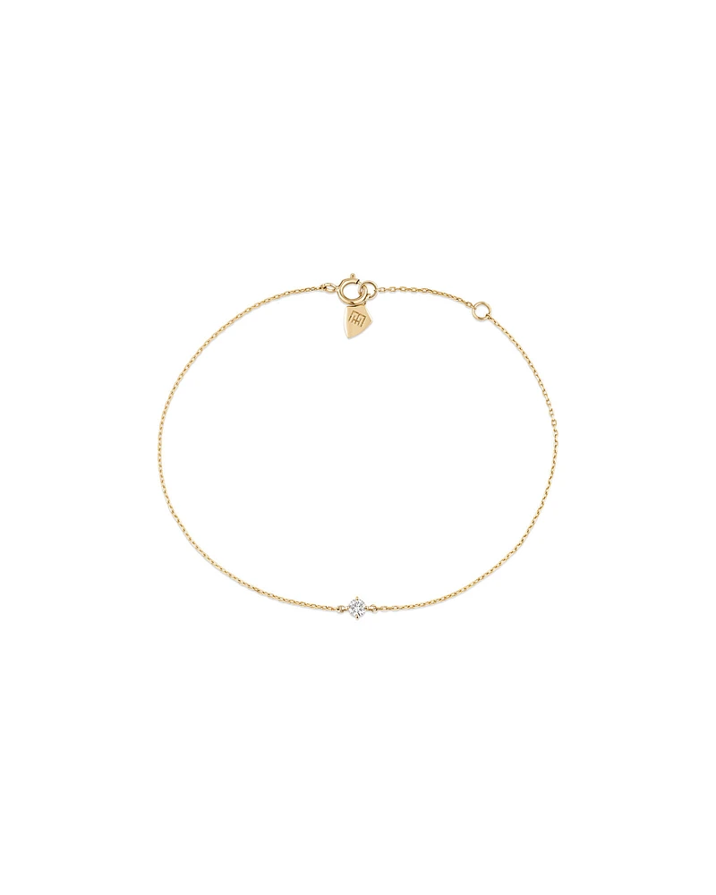 Bracelet with .08 Carat TW Diamond Birthstone in 10kt Yellow Gold