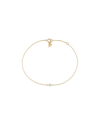 Bracelet with .08 Carat TW Diamond Birthstone in 10kt Yellow Gold